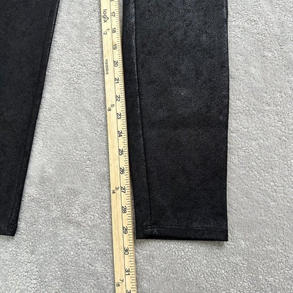 Spanx Assets Red Hot Label Women's Leggings Stretch Size L Black Shine Matte - Picture 7 of 8